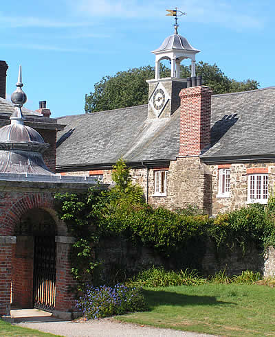 The clock tower at Antony House