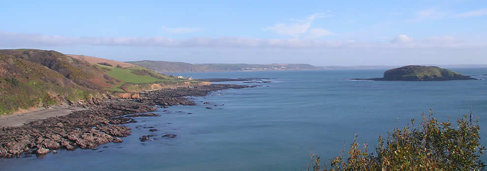 Views along the coast to the east of Looe